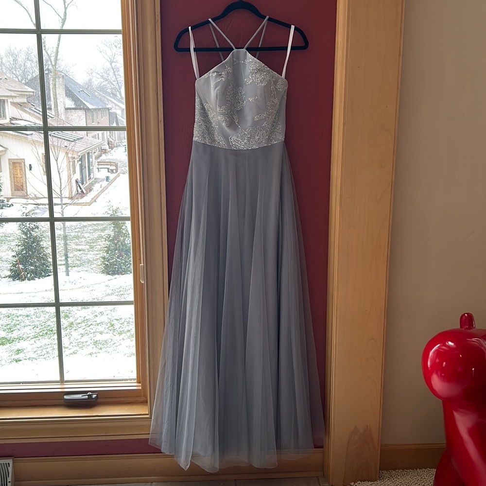 Hayley Paige social occasions dress size 4 hemmed for 5’8” in 2” heels